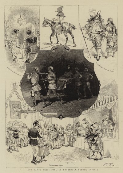 Notre bal costumé à Dharmsala, Punjab, Inde, I - Adrien Emmanuel Marie